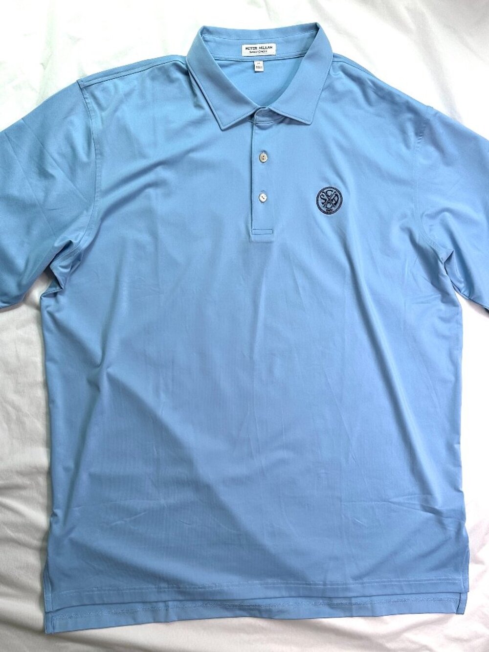 Peter Millar Summer Comfort Men's XL Blue Golf Performance Polo Stretch